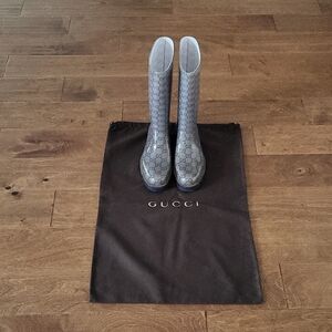 Authentic Gucci Rain Boots - Gray